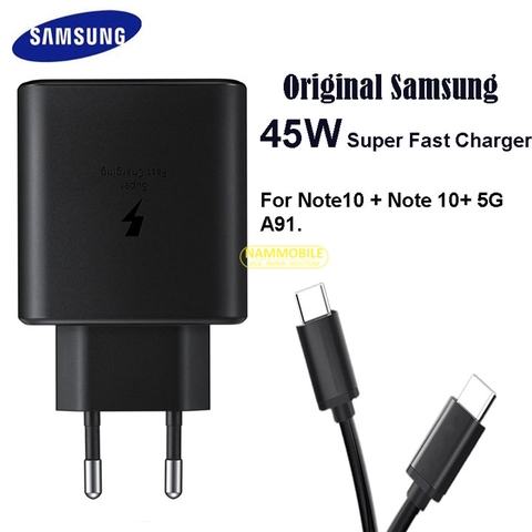 Bộ Sạc Siêu Nhanh Samsung 45w PD + Cáp Type C to type C 1m8