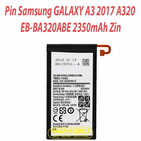 Pin Samsung Galaxy A3 2017-A320 EB-BA320ABE Zin