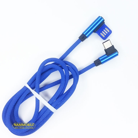 Cáp sạc nhanh QC3.0 USB Type C góc vuông chống gãy chính hãng KD