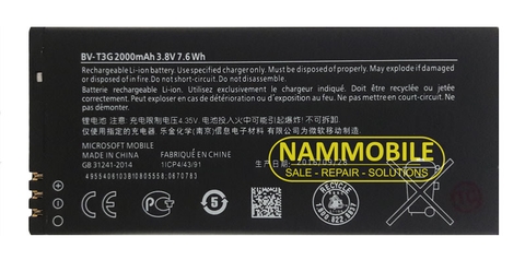 Pin Nokia Lumia 650 BV-T3G 2000mAh Zin