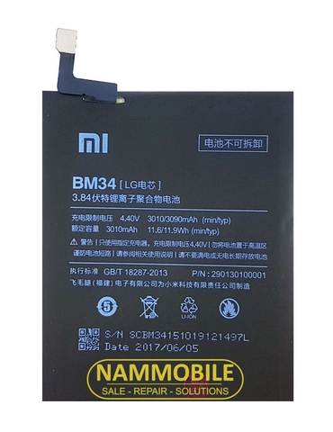 Pin Xiaomi MI NOTE PRO BM34 3090mAh Zin + Tặng Keo Dán Pin