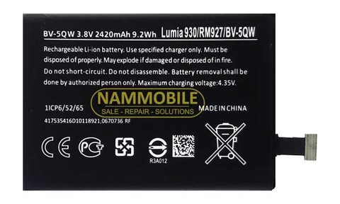 Pin Nokia Lumia 930 RM-927 BV-5QW 2420mAh Zin
