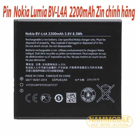 Pin Nokia Lumia N535 N540 N830 BV-L4A 2200mAh Zin