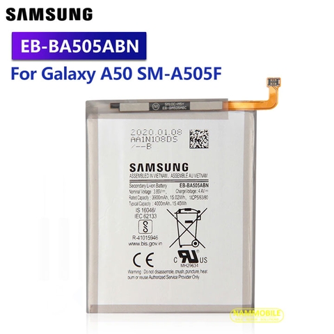 Pin Samsung Galaxy A20 A30 A30S A50 A50S EB-BA505ABU 4000mAh Zin.