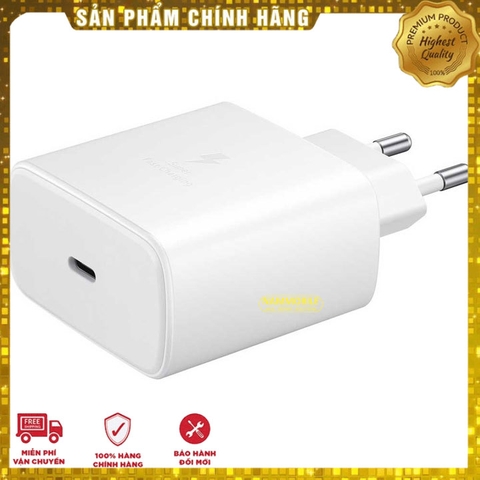 Bộ Sạc Siêu Nhanh Samsung 45w PD Type C Note 10 Plus-S20 Ultra-S22 Plus-S22 Ultra-Tab S8 Series Chính Hãng Bảo hành 12 Tháng