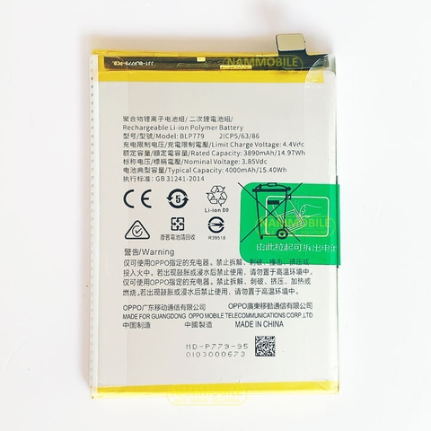 Pin Oppo A92S 2022, A93, F17 PRO, RENO 4Z 5G, RENO 4 LITE BLP779 4000mAh Zin Dung Lượng Chuẩn + Tặng Keo Dán Pin + FreeShip