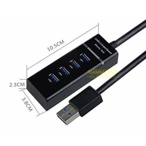 BỘ CHIA 4 CỔNG USB HUB 4 PORT TỐC ĐỘ 3.0 30CM CÓ LED