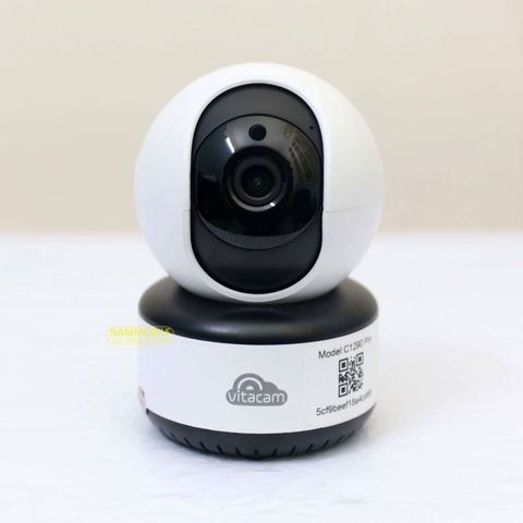 Camera Wifi 3Mpx Ultra HD VITACAM C1290 Pro 2022 góc siêu rộng, quan sát ban đêm, xoay 360 độ, đàm thoại hai chiều, human tracking