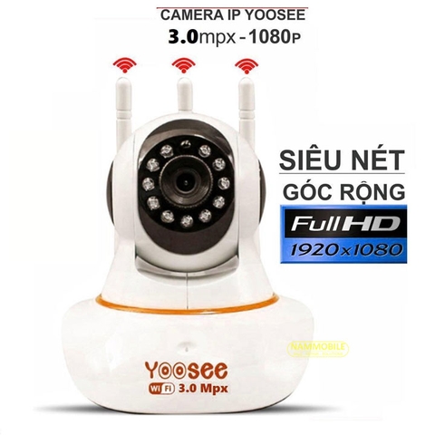 Camera Wifi 3Mpx Yoosee 11 led 3 anten loại 1 quan sát ban đêm, xoay 360 độ, đàm thoại hai chiều, human tracking