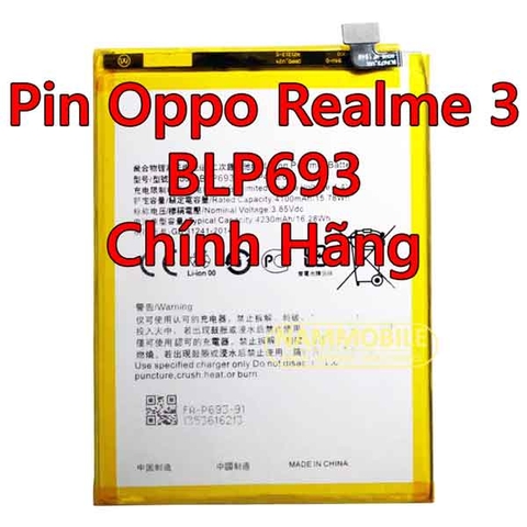 Pin Oppo Realme 3 BLP693 4230mAh Zin + Tặng Siêu Dán Pin