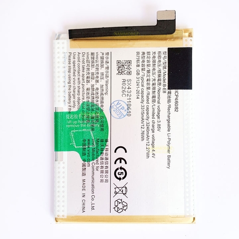 Pin Vivo V11i-Y97-Y97A-Z3i B-E8 3315mAh Zin Dung Lượng Chuẩn * Tặng Siêu Dán Pin