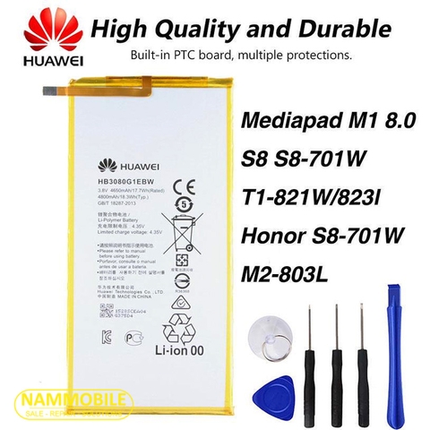 Pin Huawei MEDIAPAD T1 S8-701U S8-701W HB3080G1EBW 4800mAh Zin + Tặng Siu Dán Pin