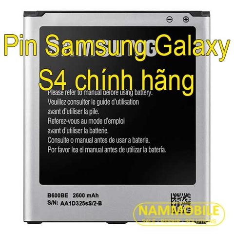 Pin Samsung Galaxy S4 Galaxy J-I9500-GRAND 2-G7102-G7106-G7108-G7109-S4 HQ-E300-E330-B600BE B220AC 2600mAh Zin