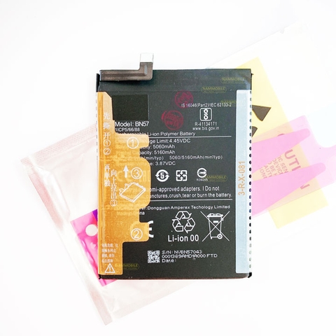 Pin Xiaomi Poco X3 NFC, Poco X3 Pro BN57 5160mAh Zin + Tặng Keo Dán Pin