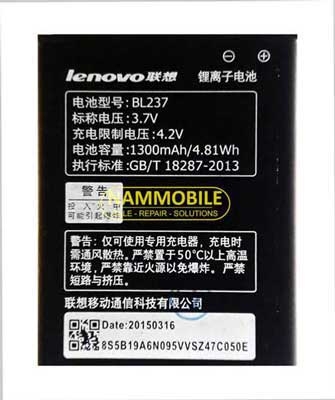 Pin LENOVO A355E  BL237 1300mAh  Zin