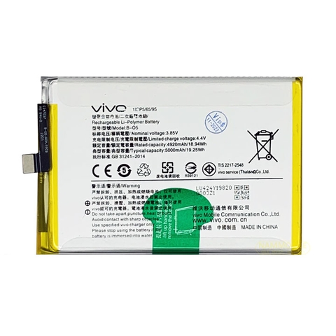 Pin Vivo Y20, Y30, Y12S, Y20S B-O5 5000mAh Zin + Tặng Siu Dán Pin