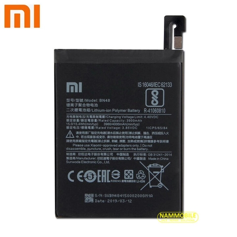 Pin Xiaomi Redmi Note 6 Pro, Redmi Note 5 Pro BN48 4000mAh Zin