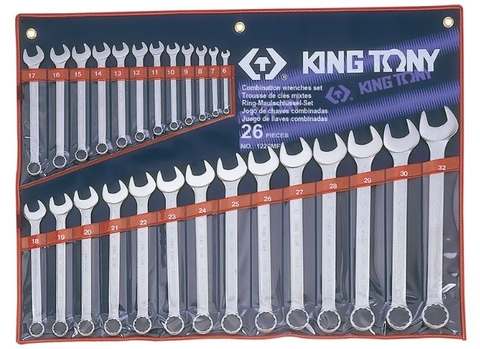 Bộ cờ lê vòng miệng 26 chi tiết 1226MR Kingtony
