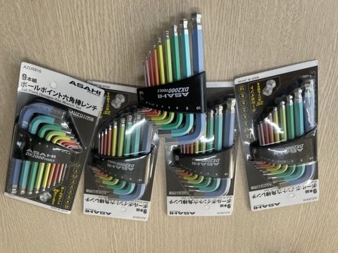 Bộ lục giác ngắn 1.5-10mm AZUS910 ASAHI Nhật Bản