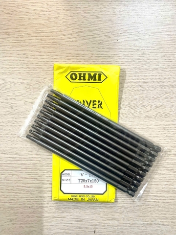 Mũi vặn ốc vít V-17T T25x7x150 OHMI Nhật Bản