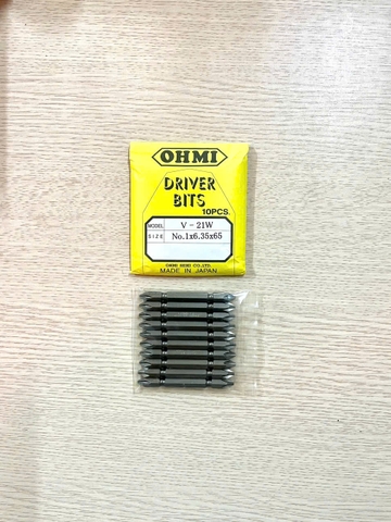 Mũi vặn vít V-21W No.1x6.35x65 OHMI