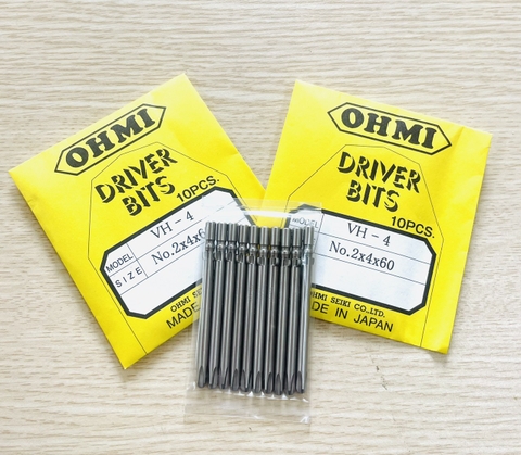 Mũi vặn ốc vít VH-4 No.2x4x60 OHMI Nhật Bản