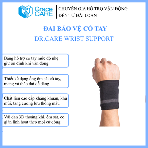 Đai bảo vệ cổ tay Grace Care WD320