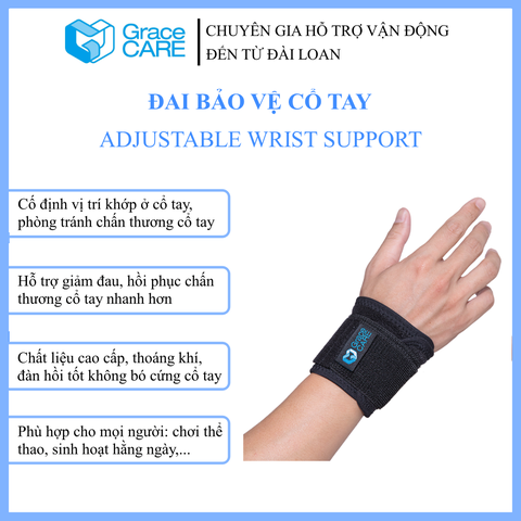 Đai quấn cố định cổ tay Grace Care WB222