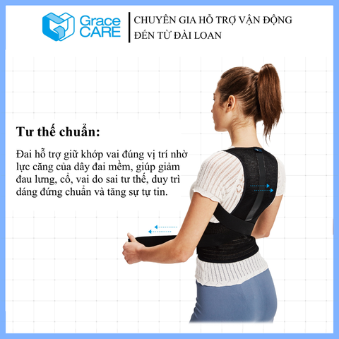 Đai chống gù lưng, điều chỉnh tư thế Grace Care LB224