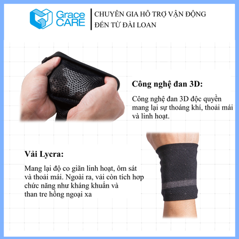 Đai bảo vệ cổ tay Grace Care WD320