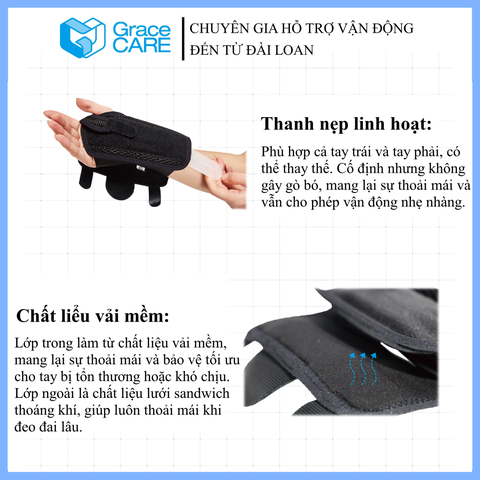 Đai nẹp cố định cổ tay Grace Care WS224