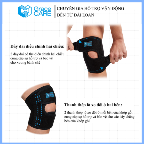 Đai bảo vệ cố định đầu gối Grace Care KB222