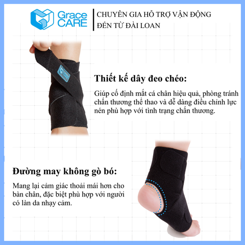 Đai cố định cổ chân Grace Care AB221