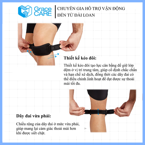 Đai bảo vệ xương bánh chè Grace Care KB224