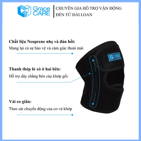 Đai bảo vệ cố định đầu gối Grace Care KB222