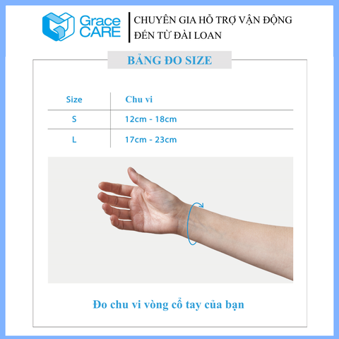 Đai bảo vệ cổ tay Grace Care WD320