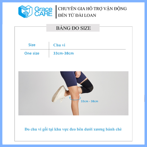 Đai bảo vệ xương bánh chè Grace Care KB224