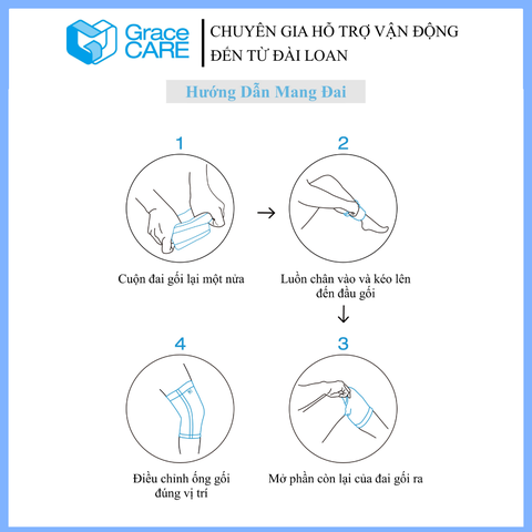 Đai bảo vệ đầu gối Grace Care KD321