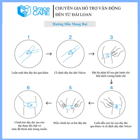 Đai bảo vệ xương bánh chè Grace Care KB224