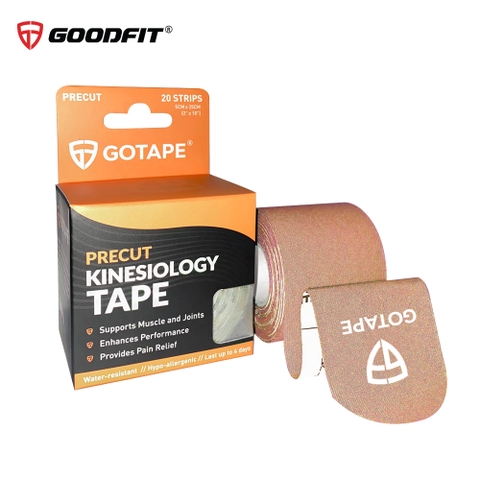 Băng Dán Cơ Thể Thao Chính Hãng GOTAPE - Bản Pre-cut (5cm x 25cm x 20 miếng)