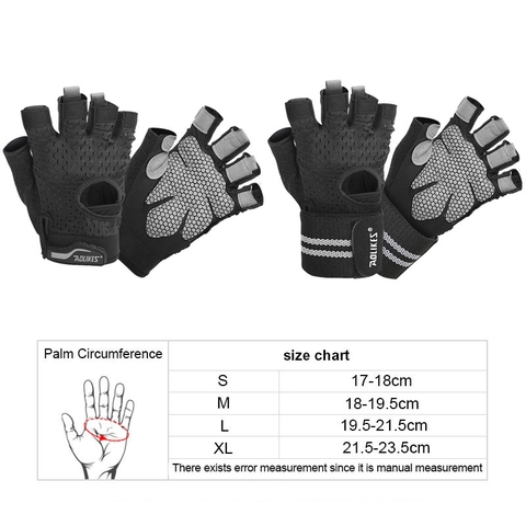 Găng tay tập gym có đai quấn cổ tay cao cấp, thoáng khí, chống trượt hiệu quả Aolikes AL-113