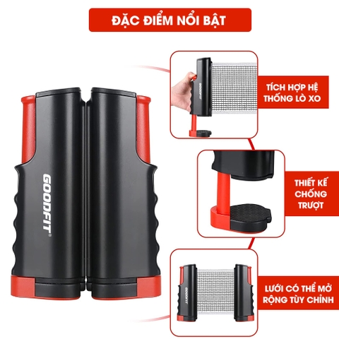 Bộ 2 vợt bóng bàn tặng kèm 4 bóng, cọc lưới rút GF005TS