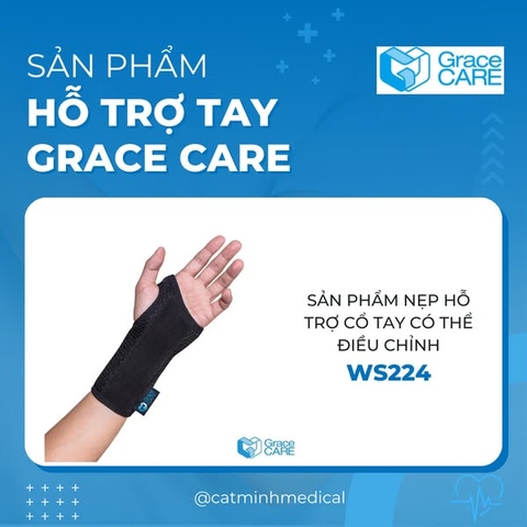 Đai nẹp cố định cổ tay Grace Care WS224 (dùng được cho cả 2 tay) | Nẹp cổ tay