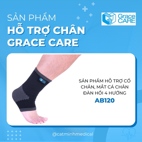 Đai bảo vệ cổ chân, mắt cá chân Grace Care AB120, thành phần có sợi than tre thoáng khí