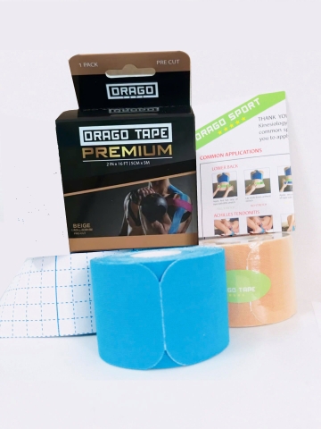 Băng dán cơ thể thao cao cấp DragoTape - cuộn Pre-cut 5cm*5m (Combo 2 cuộn)