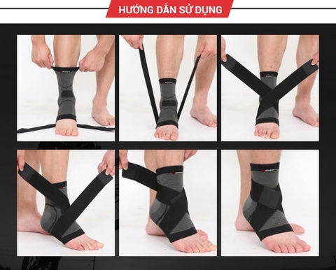 Băng bảo vệ cổ chân thể thao đàn hồi GF614A