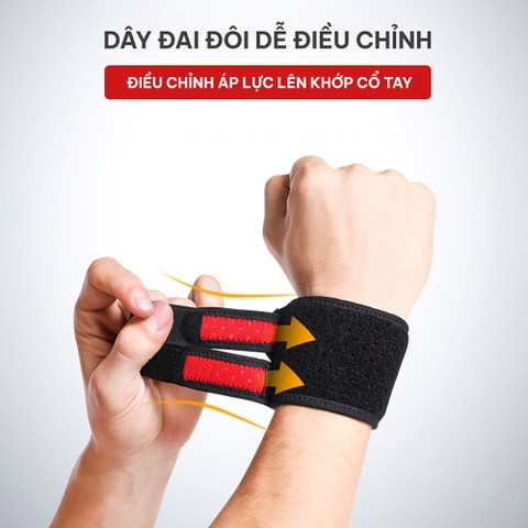 Băng cổ tay dây đai đôi hỗ trợ thể thao, chấn thương GF309W