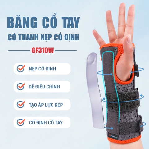 Băng Quấn Cổ Tay Có Thanh Nẹp Cố Định GoodFit GF310W