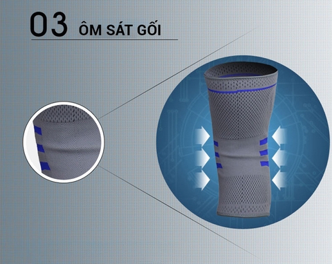 Băng gối có miếng đệm bảo vệ và thanh trợ lực đầu gối Aolikes AL-611