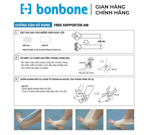 Đai cố định cổ chân bonbone Free Supporter AM